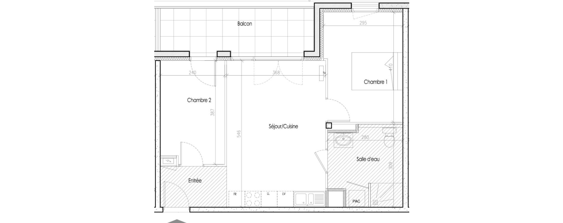 Appartement T3 de 52,40 m2 &agrave; Tr&eacute;laz&eacute; Goduci&egrave;re - mara&icirc;ch&egrave;re