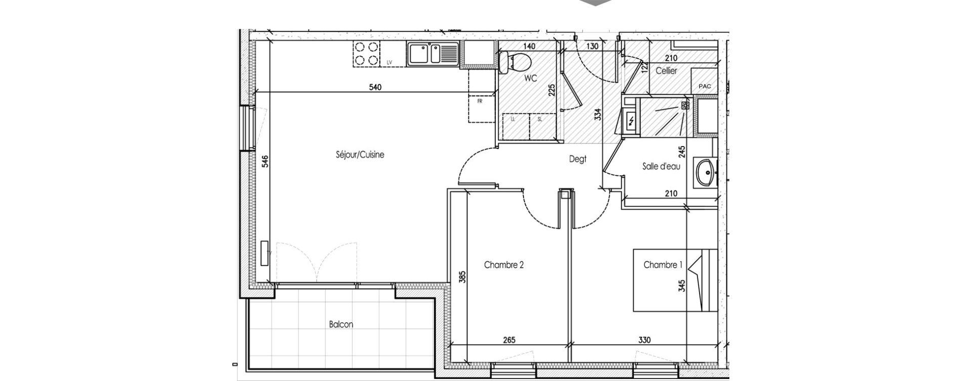 Appartement T3 de 64,34 m2 &agrave; Tr&eacute;laz&eacute; Goduci&egrave;re - mara&icirc;ch&egrave;re