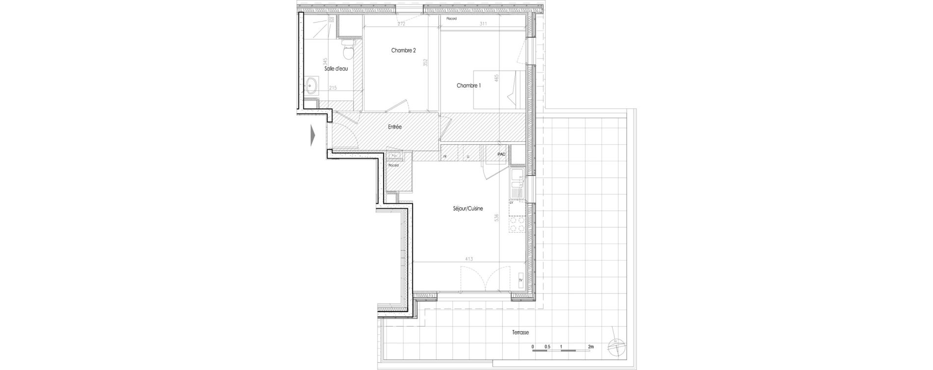 Appartement T3 de 58,43 m2 &agrave; Tr&eacute;laz&eacute; Goduci&egrave;re - mara&icirc;ch&egrave;re