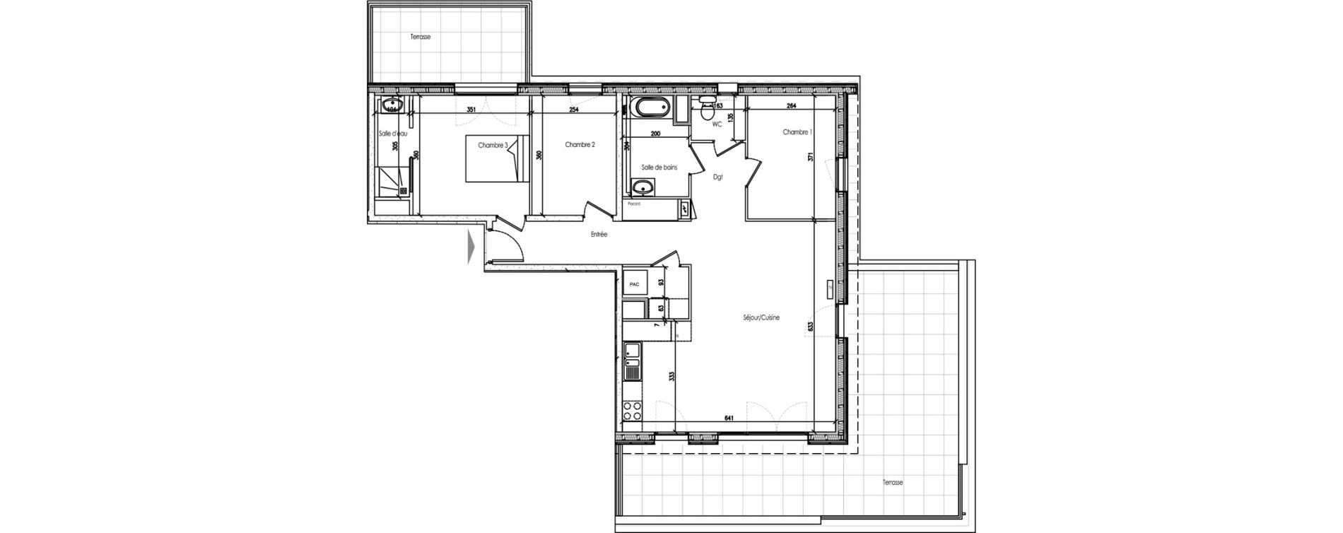 Appartement T4 de 92,26 m2 &agrave; Tr&eacute;laz&eacute; Goduci&egrave;re - mara&icirc;ch&egrave;re
