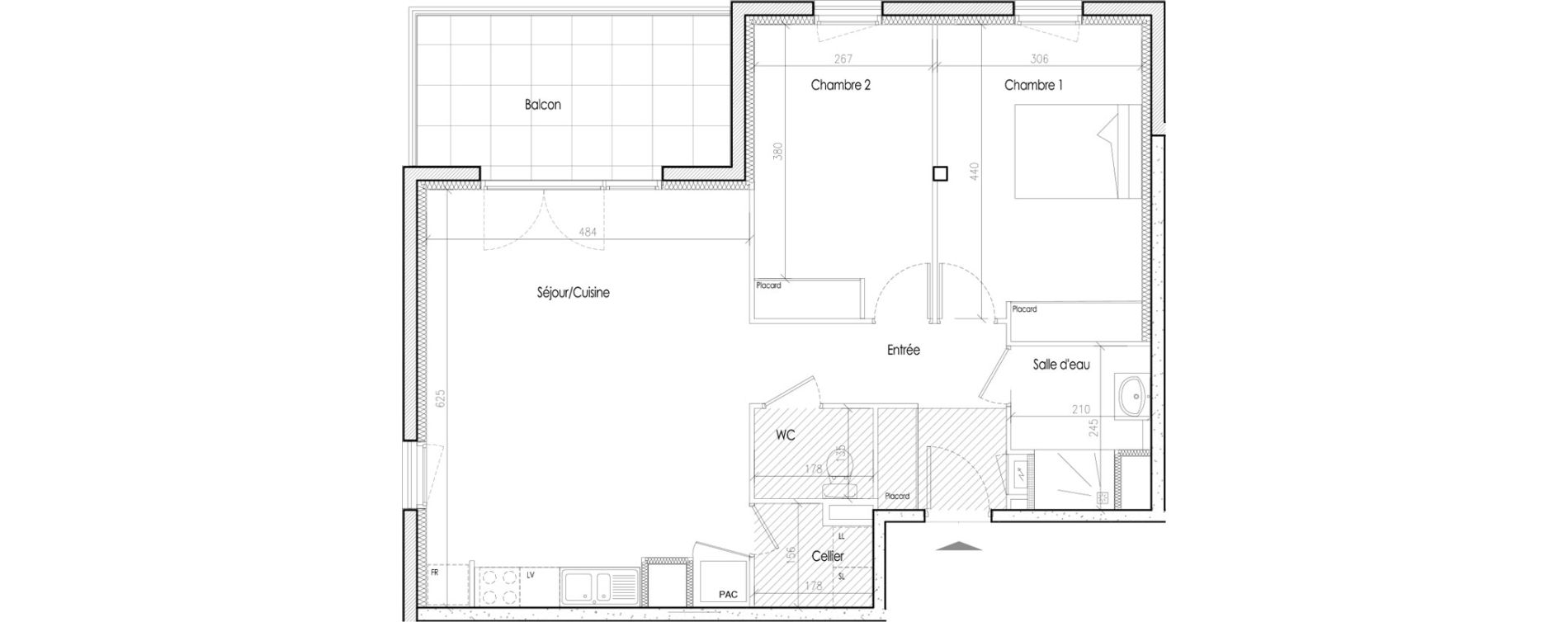 Appartement T3 de 71,30 m2 &agrave; Tr&eacute;laz&eacute; Goduci&egrave;re - mara&icirc;ch&egrave;re