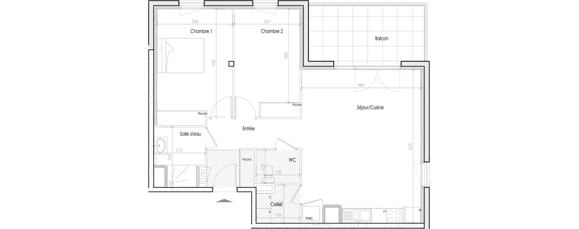 Appartement T3 de 71,30 m2 &agrave; Tr&eacute;laz&eacute; Goduci&egrave;re - mara&icirc;ch&egrave;re