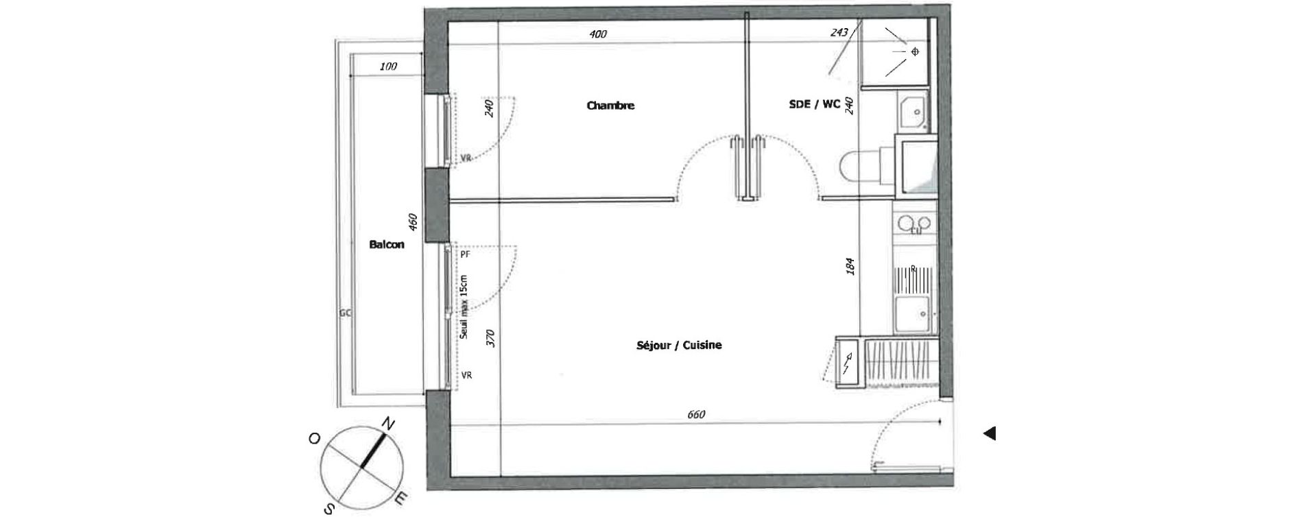 Appartement T2 de 39,06 m2 &agrave; Laval Pillerie - bootz