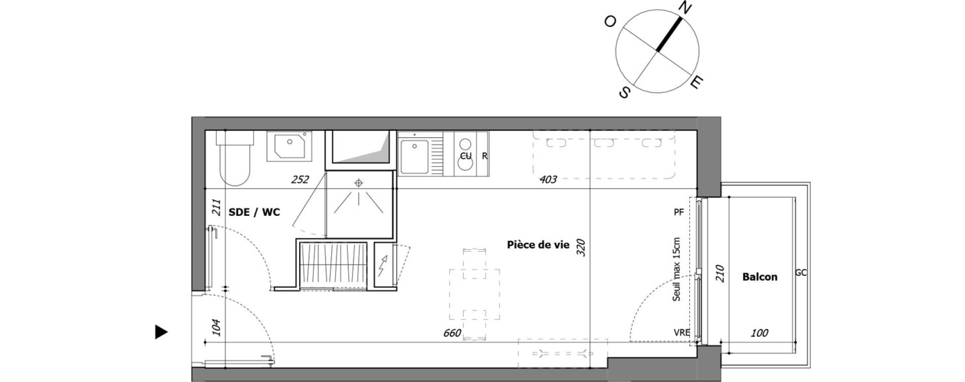 Appartement T1 de 19,94 m2 &agrave; Laval Pillerie - bootz