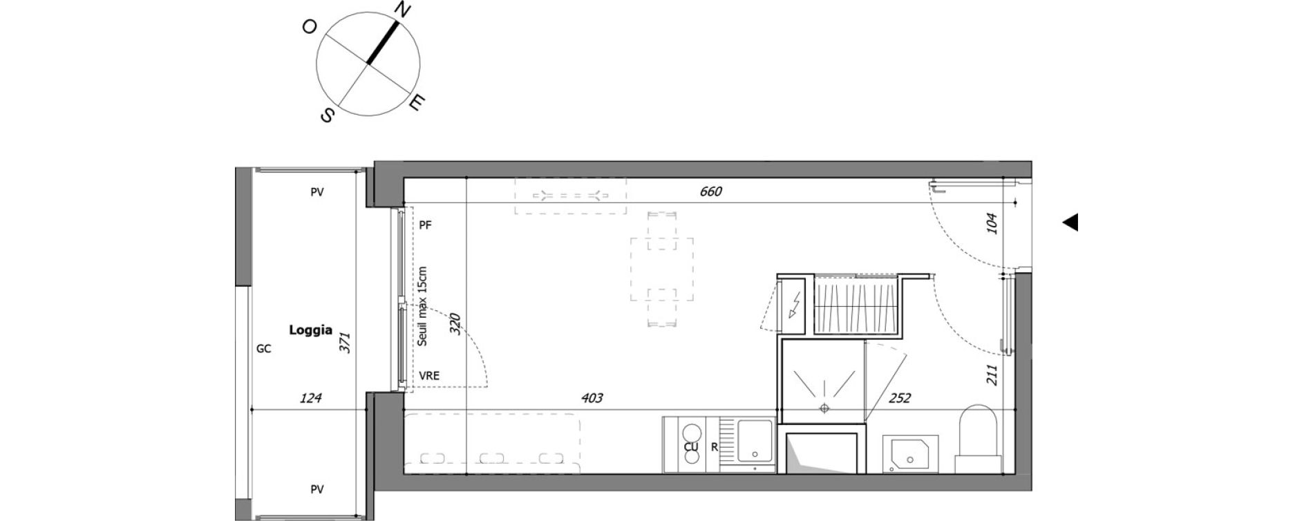 Appartement T1 de 20,11 m2 &agrave; Laval Pillerie - bootz