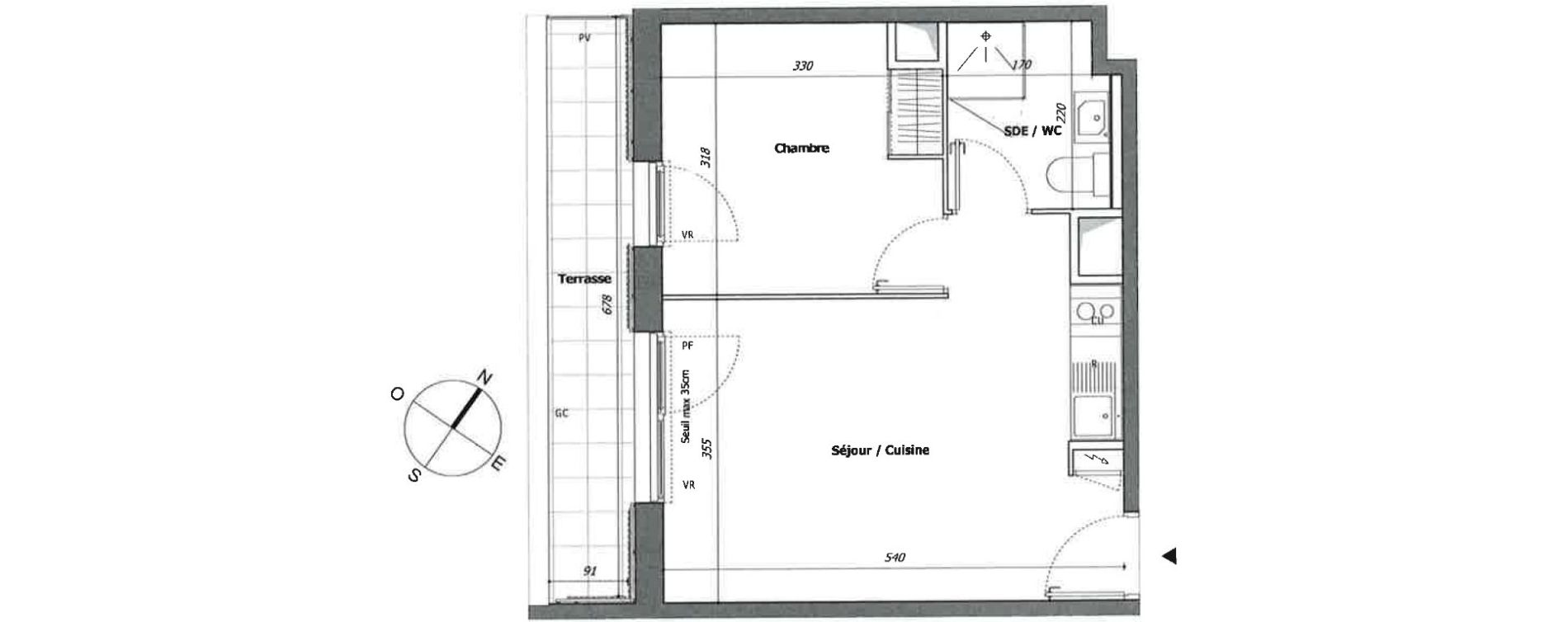 Appartement T2 de 34,56 m2 &agrave; Laval Pillerie - bootz