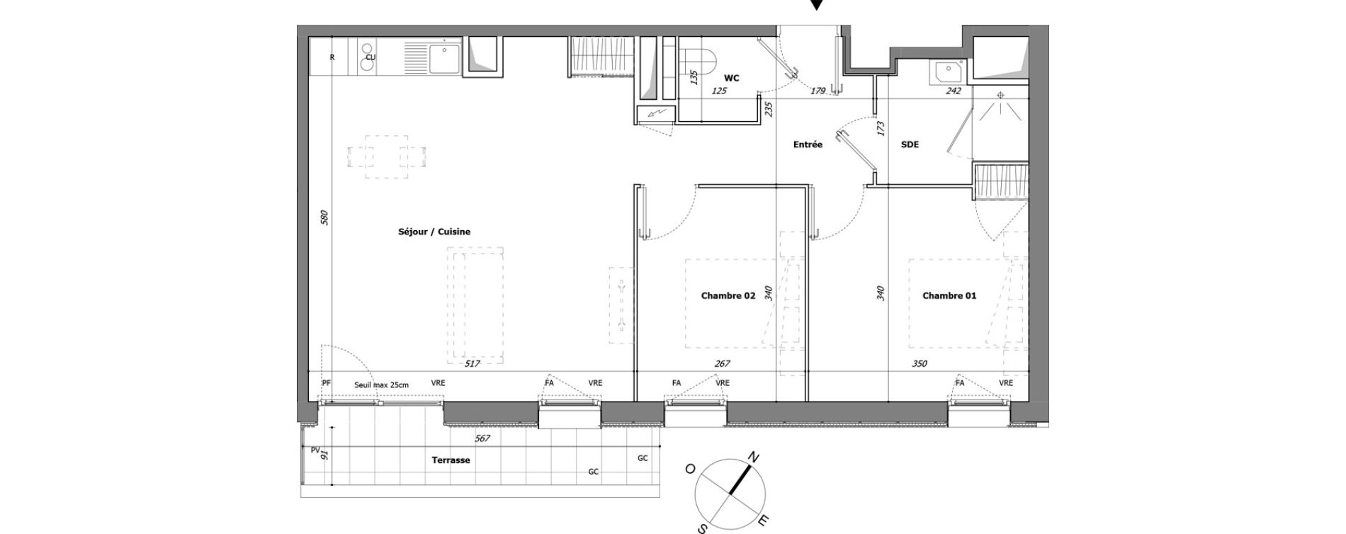 Appartement T3 de 62,30 m2 &agrave; Laval Pillerie - bootz