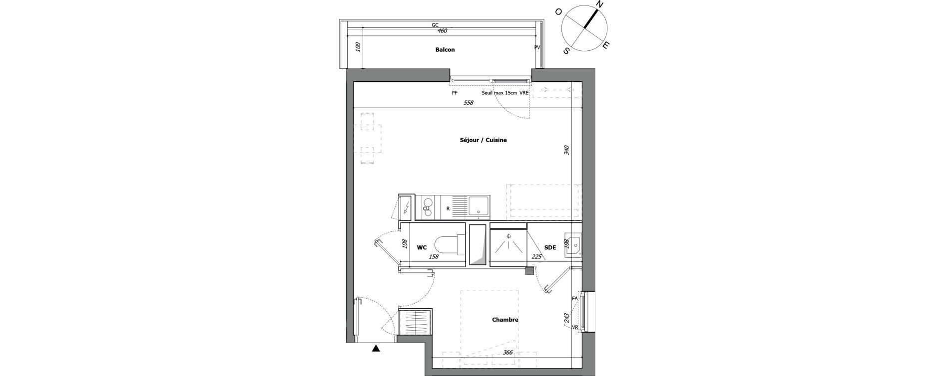 Appartement T2 de 35,84 m2 &agrave; Laval Pillerie - bootz