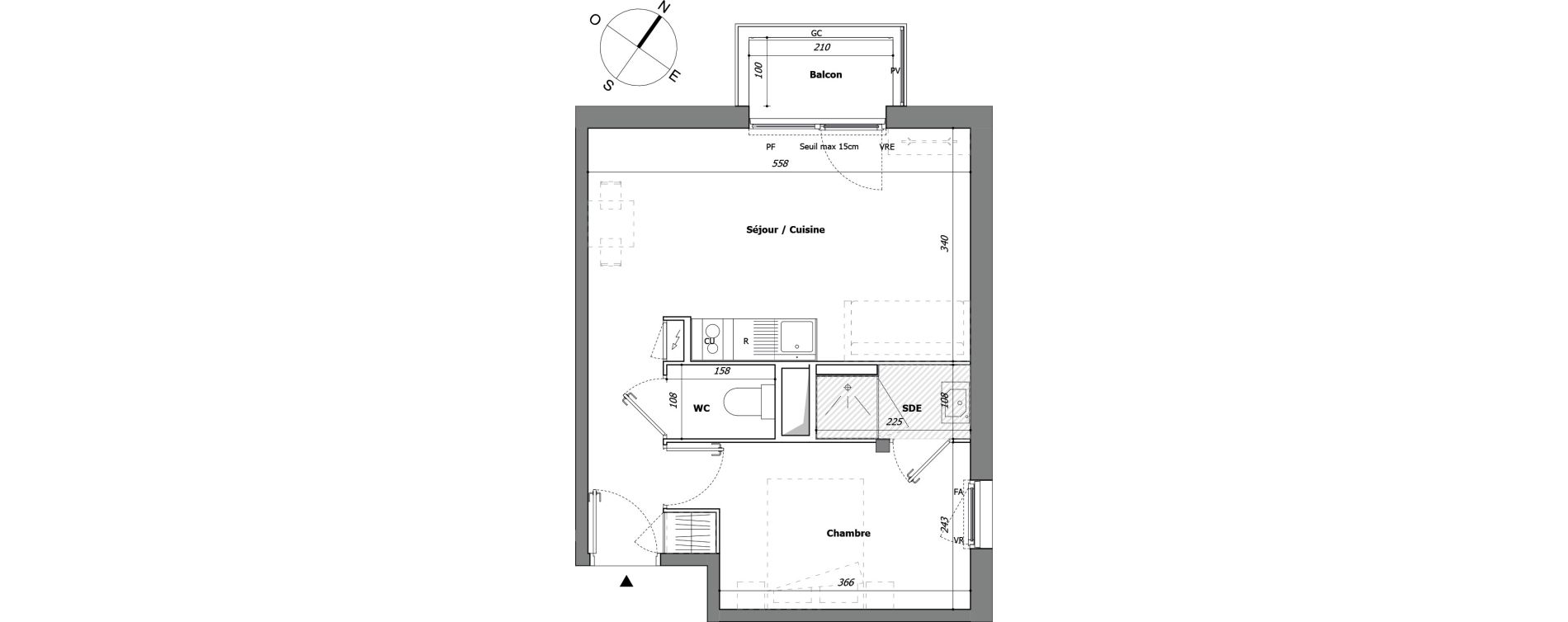 Appartement T2 de 35,84 m2 &agrave; Laval Pillerie - bootz