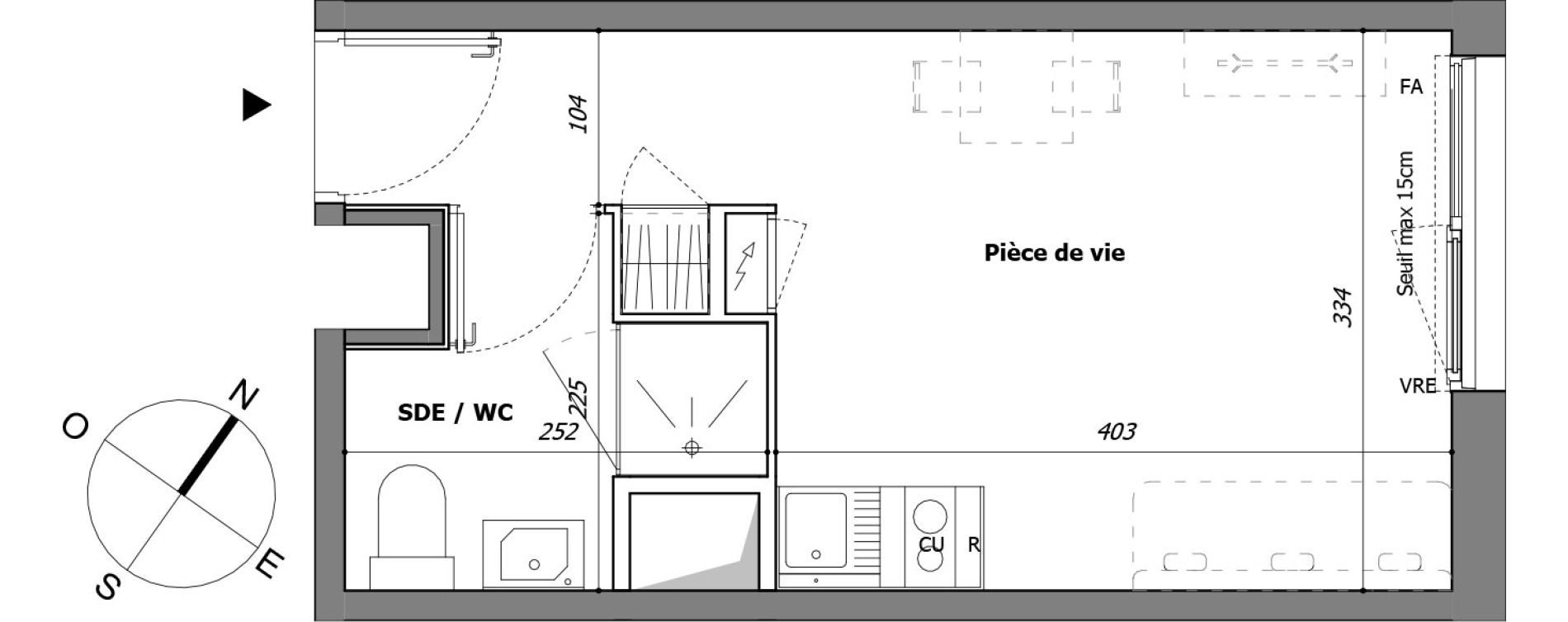 Appartement T1 de 20,05 m2 &agrave; Laval Pillerie - bootz