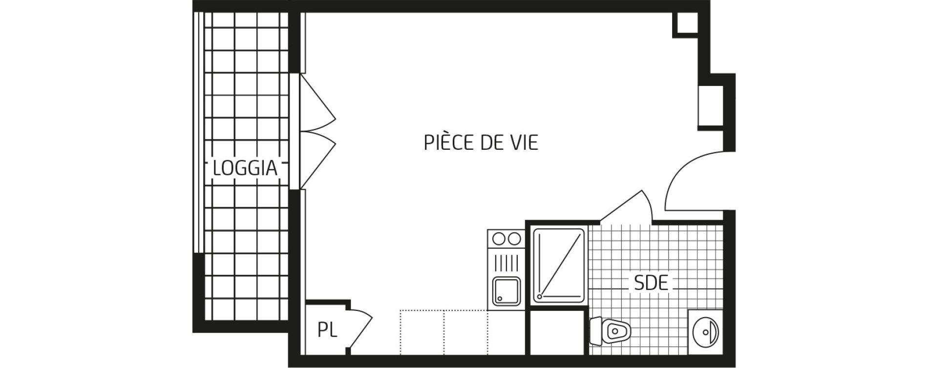 Appartement T1 bis de 29,43 m2 &agrave; Laval Les pommeraies