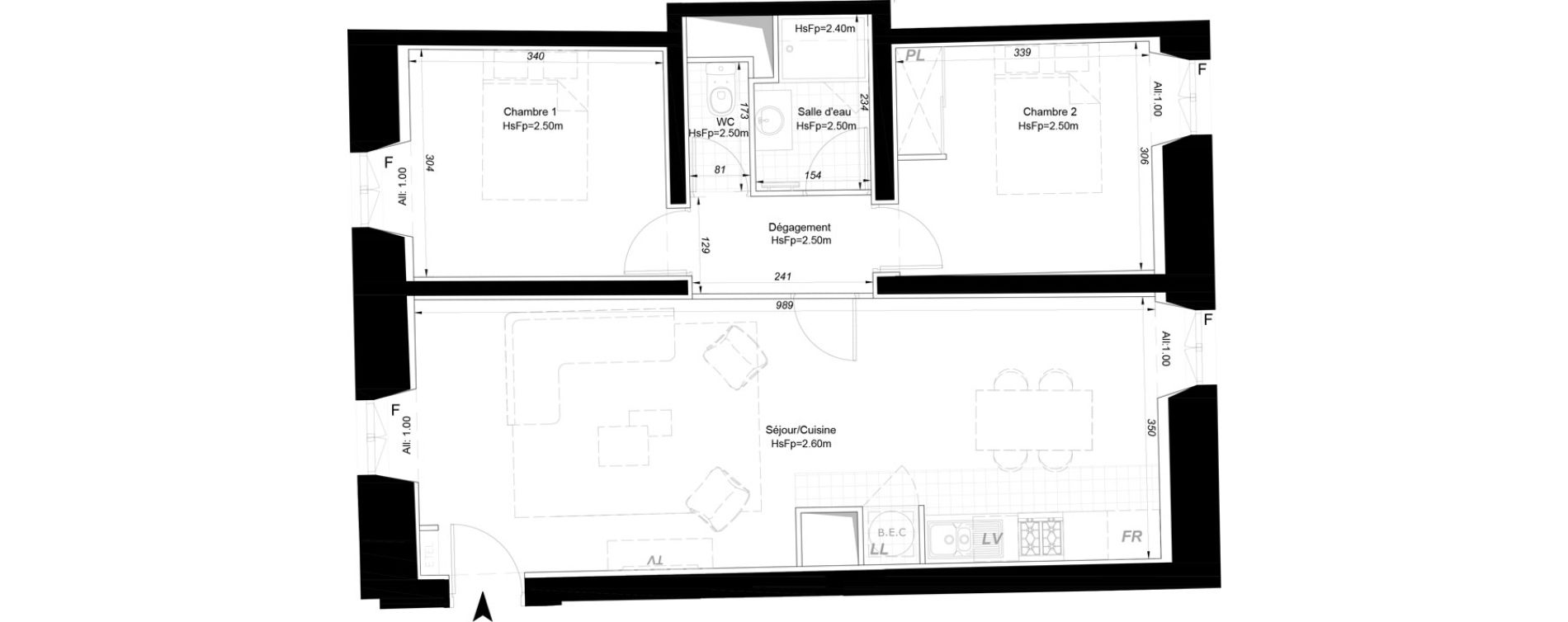 Appartement T3 de 64,50 m2 &agrave; La Fl&egrave;che Centre