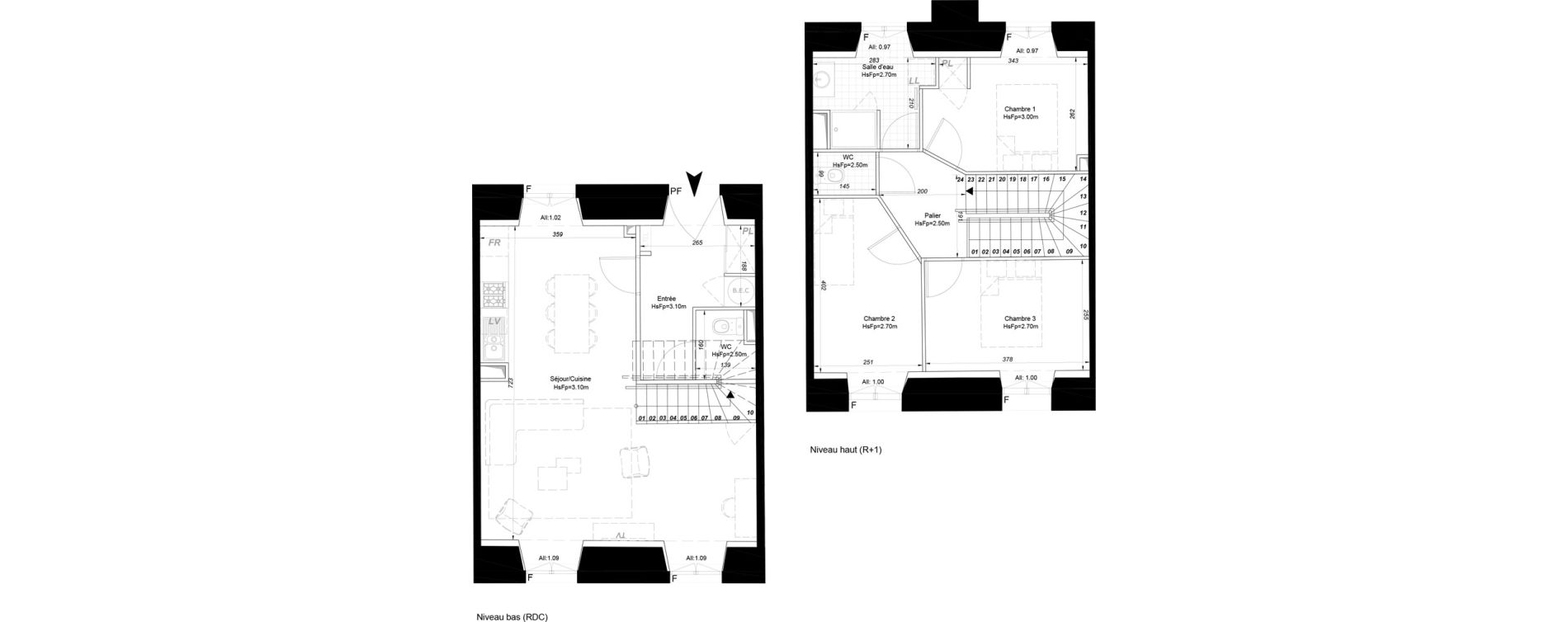 Duplex T4 de 84,80 m2 &agrave; La Fl&egrave;che Centre