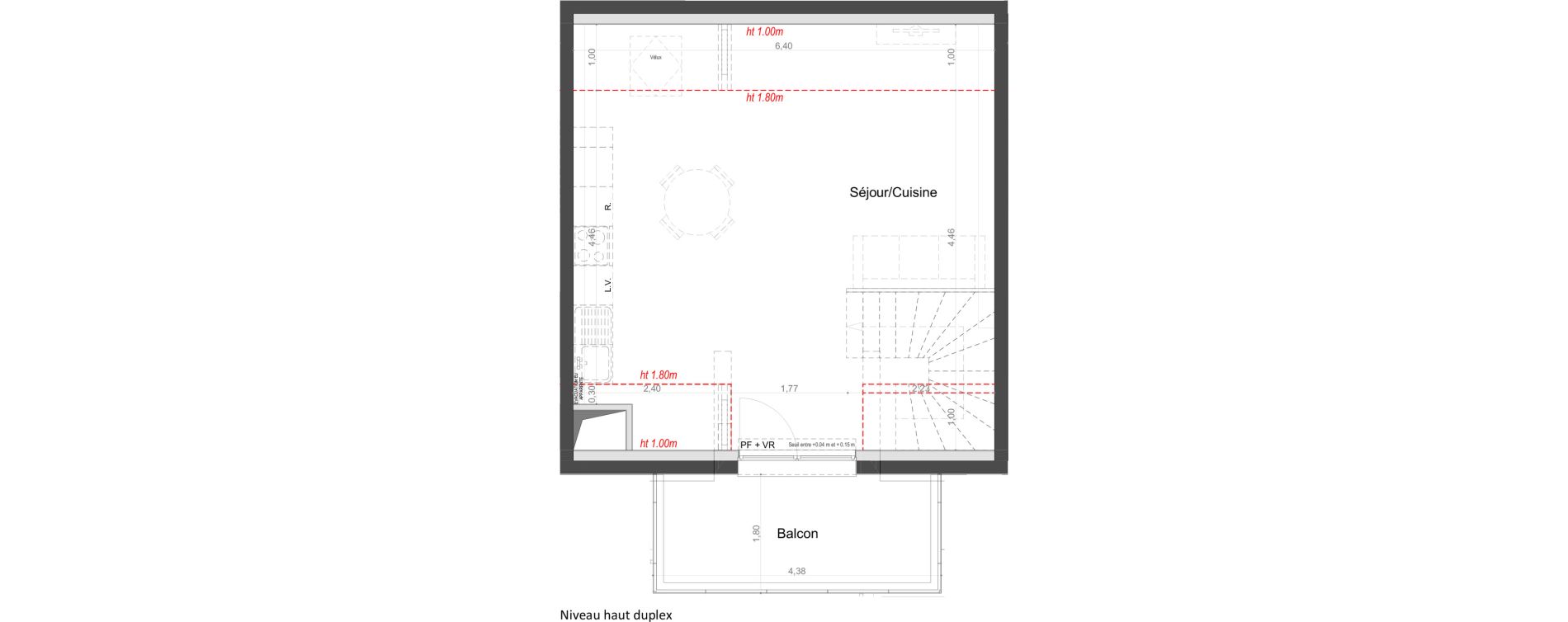 Duplex T3 de 59,90 m2 au Mans Batignolles