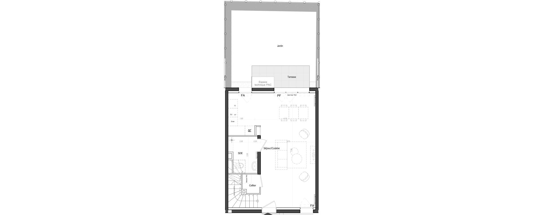 Appartement T4 de 80,45 m2 au Mans Nationale