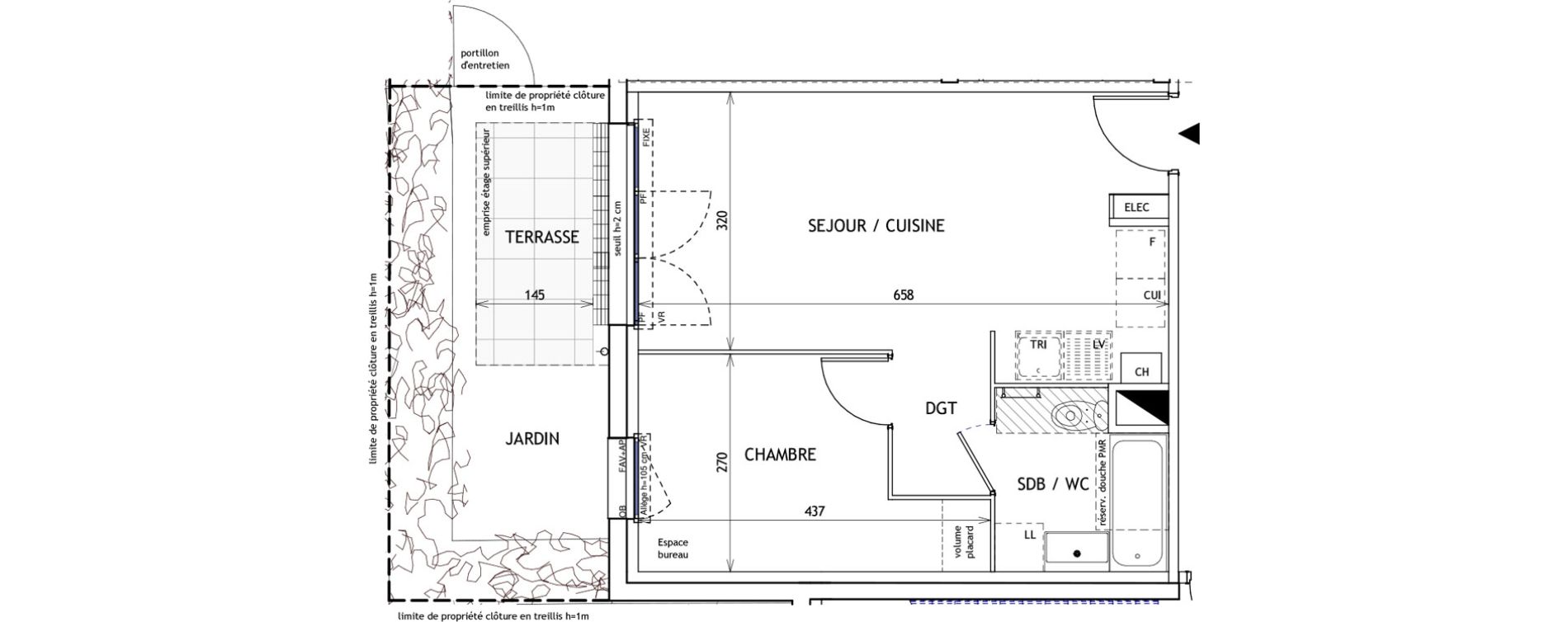 Appartement T2 de 37,93 m2 &agrave; Challans Centre