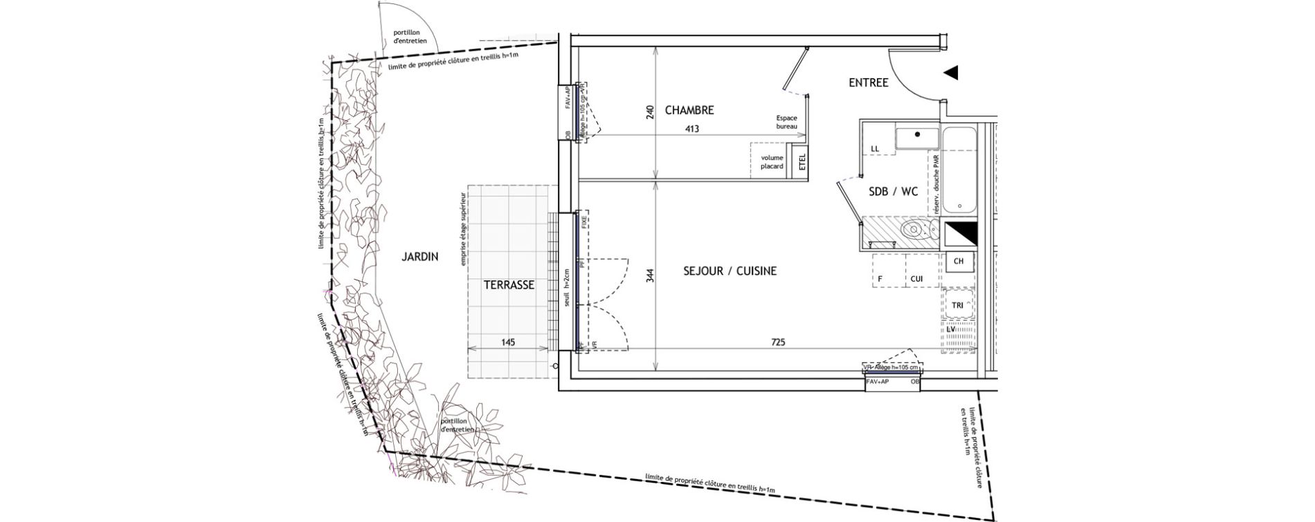 Appartement T2 de 40,49 m2 &agrave; Challans Centre