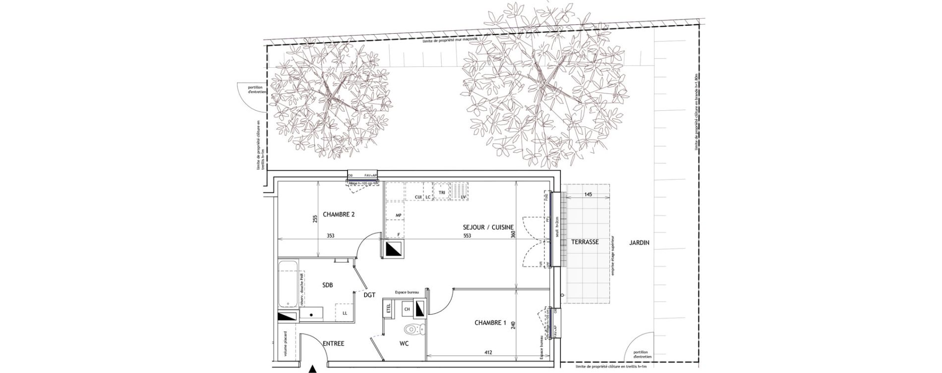 Appartement T3 de 52,87 m2 &agrave; Challans Centre