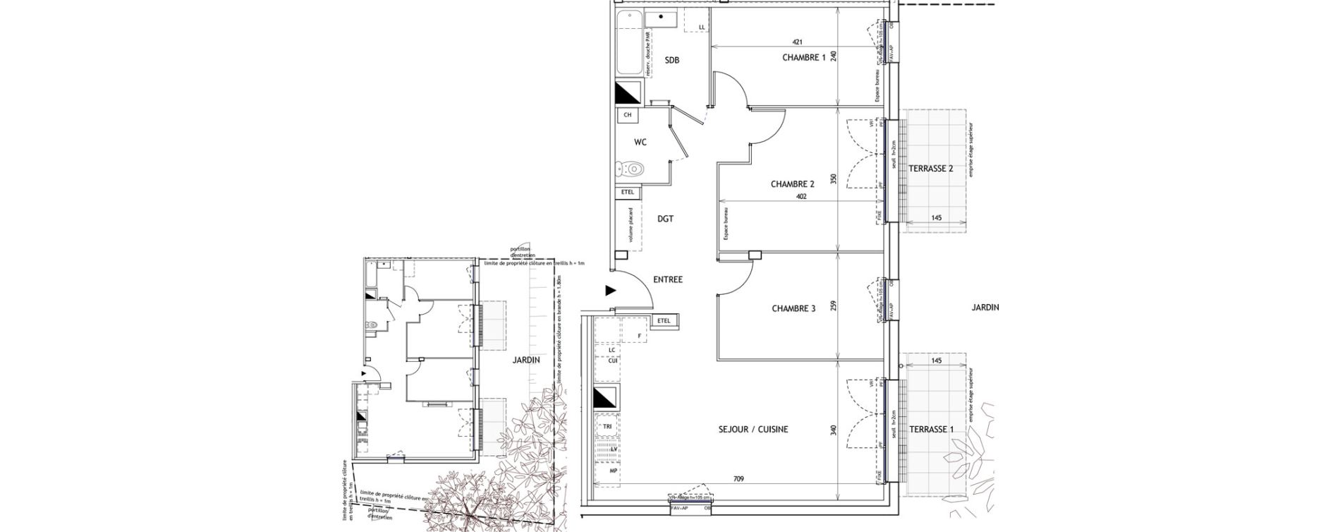 Appartement T4 de 78,48 m2 &agrave; Challans Centre