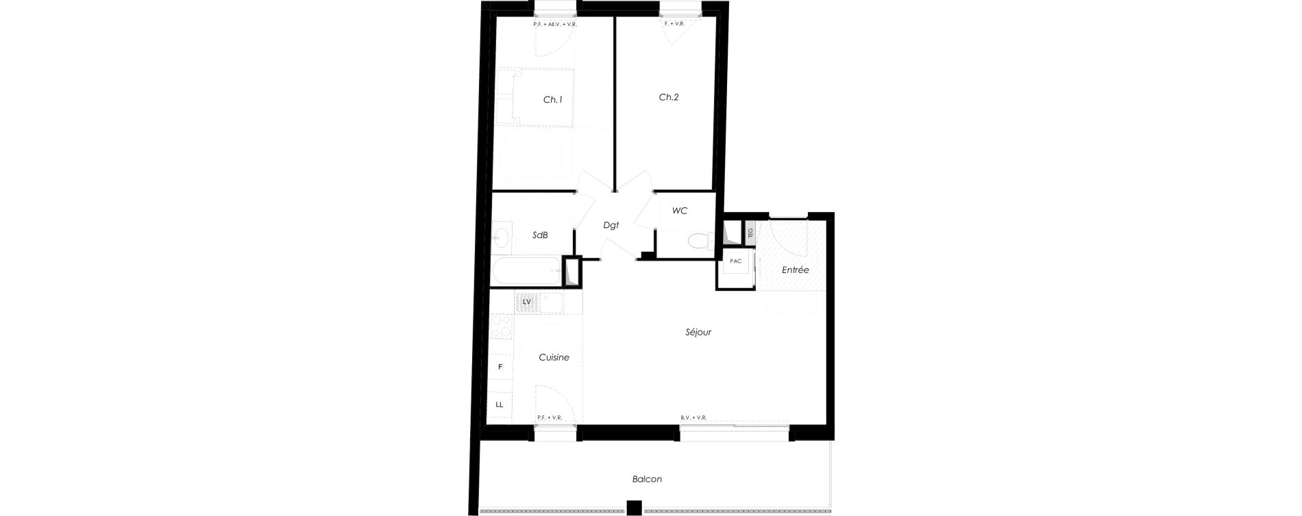 Appartement T3 de 63,06 m2 &agrave; Challans Centre