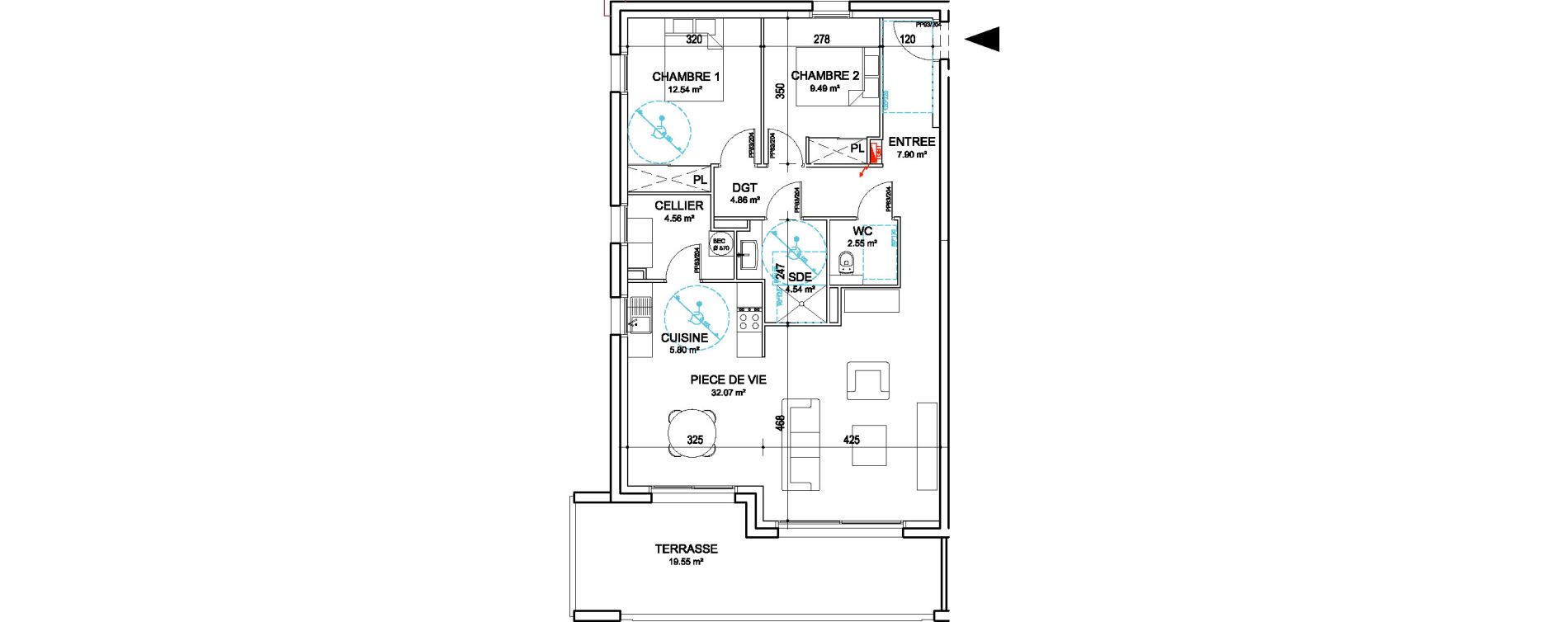 Appartement T3 de 84,31 m2 &agrave; Challans Centre