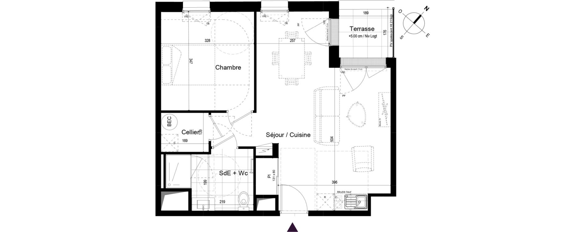 Appartement T2 de 49,15 m2 &agrave; Challans Centre