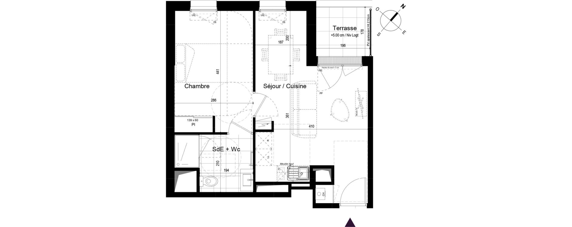 Appartement T2 de 39,33 m2 &agrave; Challans Centre