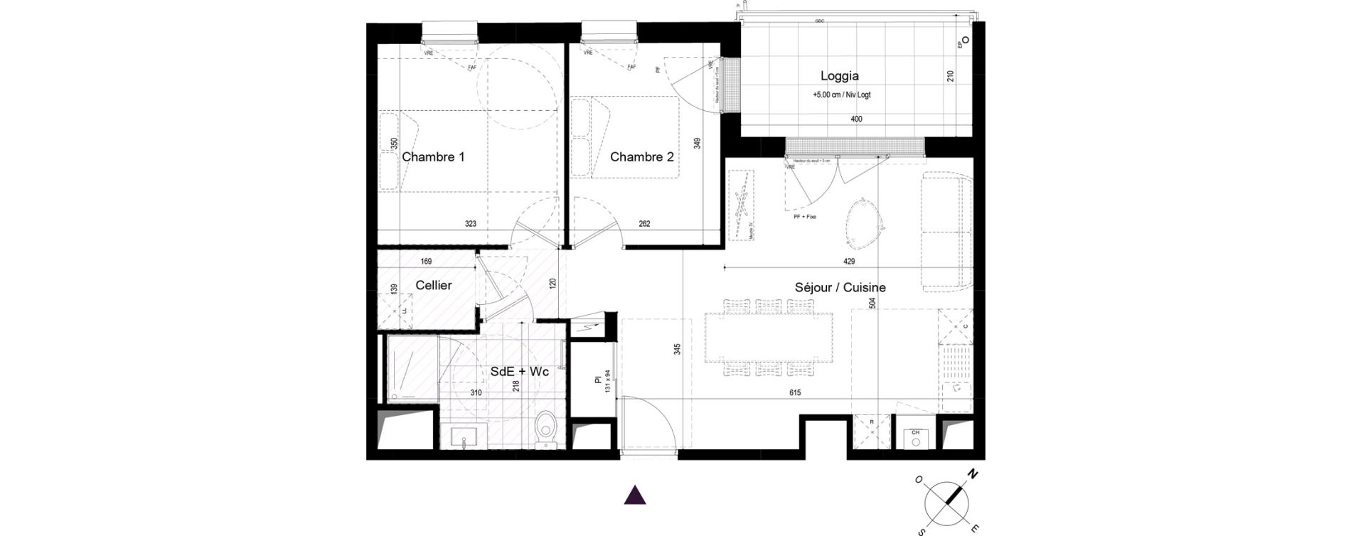 Appartement T3 de 59,52 m2 &agrave; Challans Centre