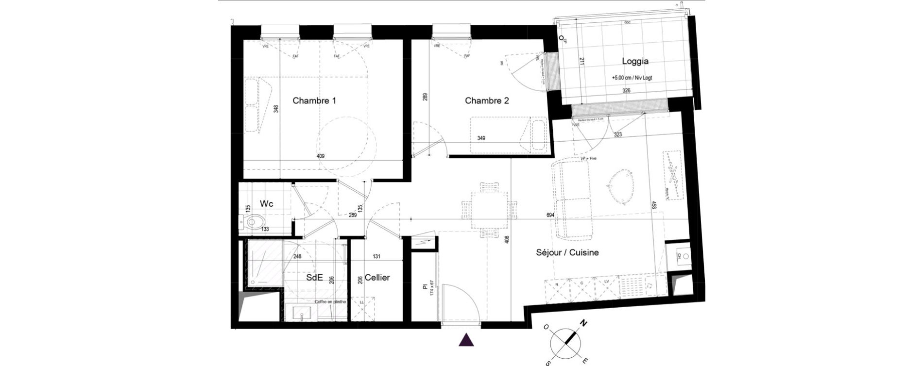 Appartement T3 de 65,19 m2 &agrave; Challans Centre