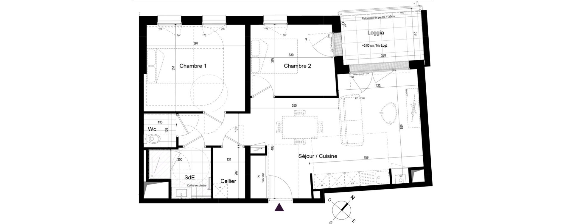 Appartement T3 de 65,28 m2 &agrave; Challans Centre