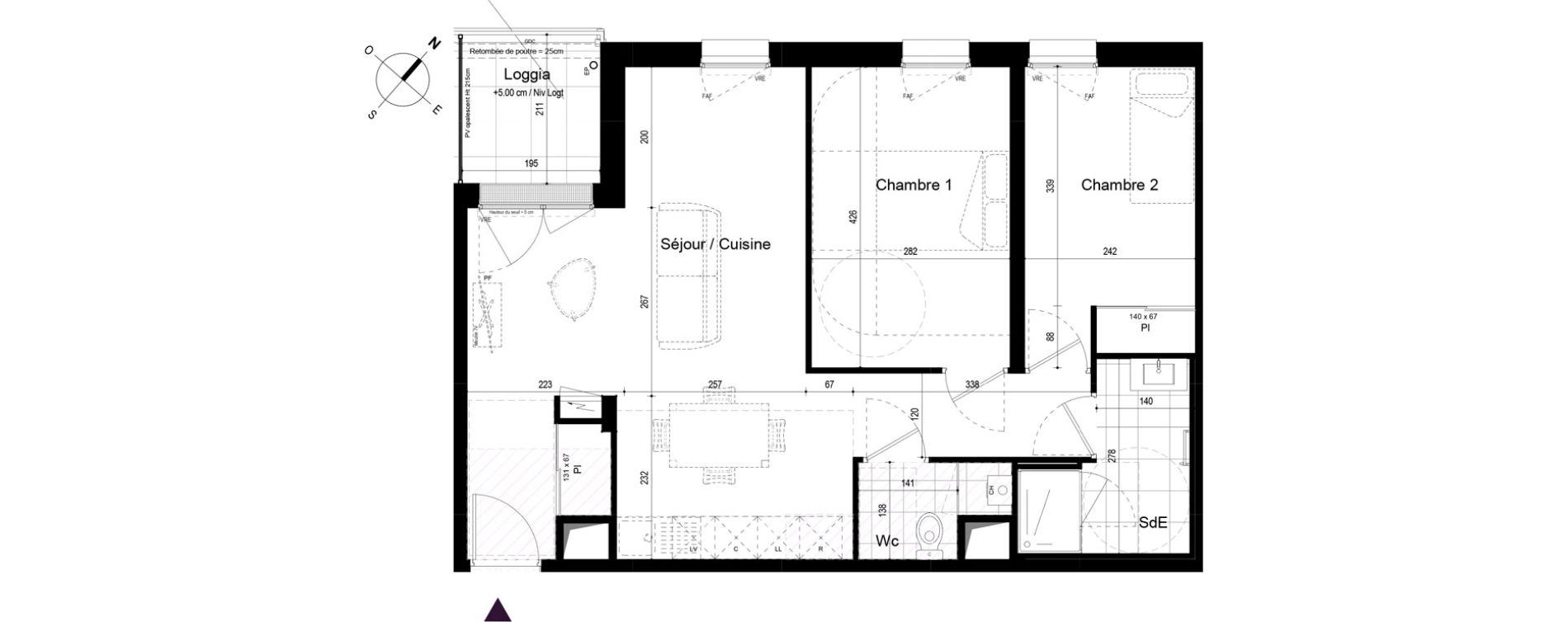 Appartement T3 de 63,55 m2 &agrave; Challans Centre