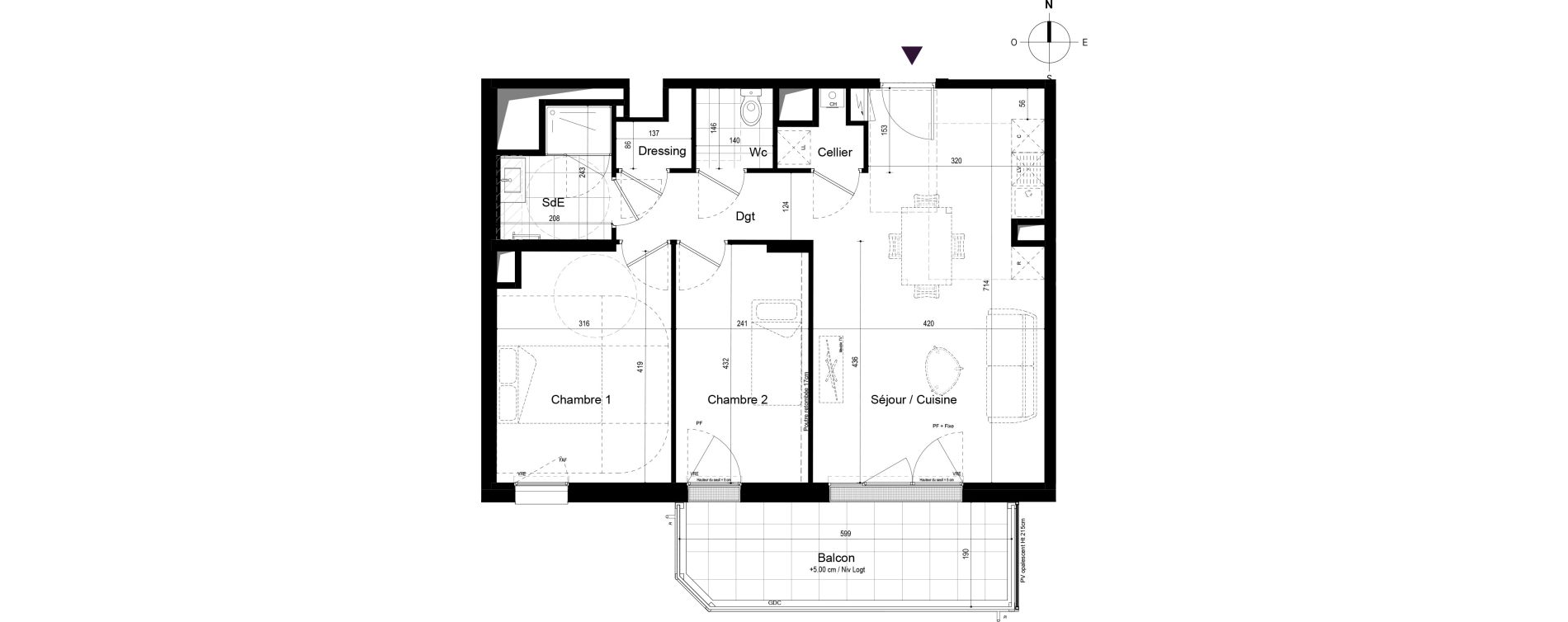Appartement T3 de 65,03 m2 &agrave; Challans Centre