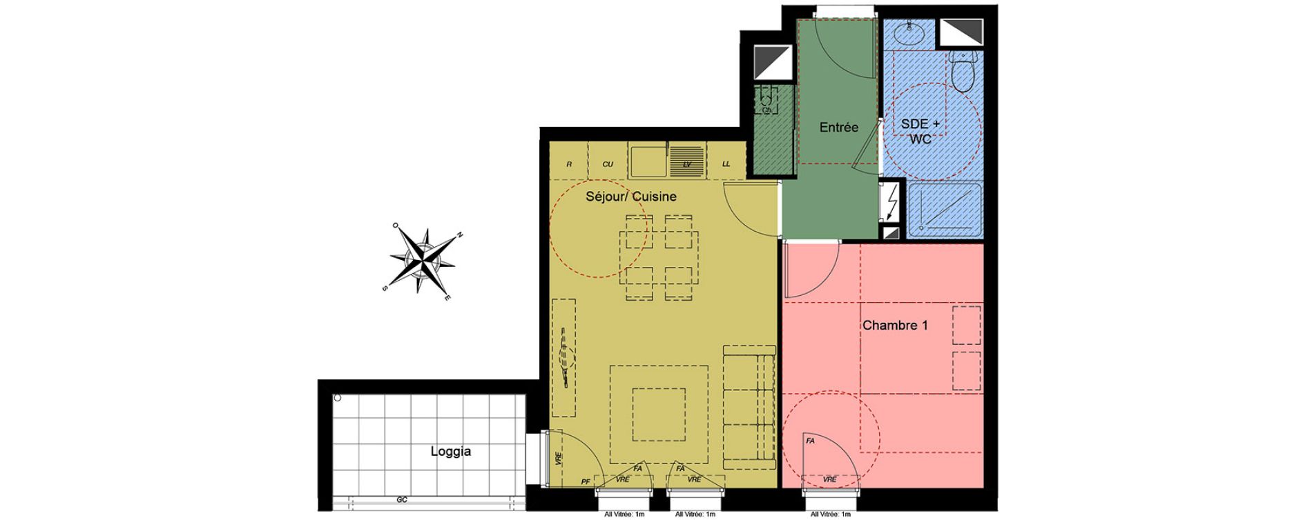 Appartement T2 de 39,31 m2 &agrave; Challans Centre