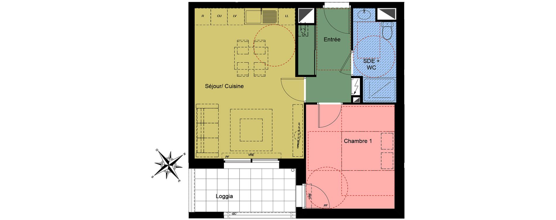 Appartement T2 de 42,61 m2 &agrave; Challans Centre