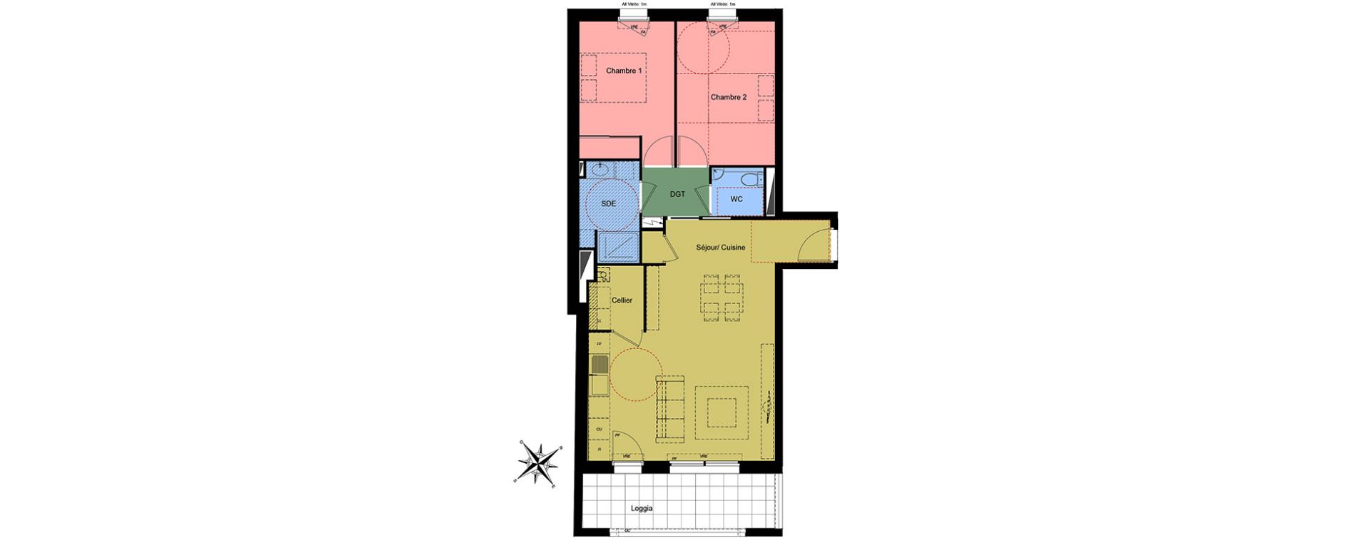 Appartement T3 de 66,99 m2 &agrave; Challans Centre
