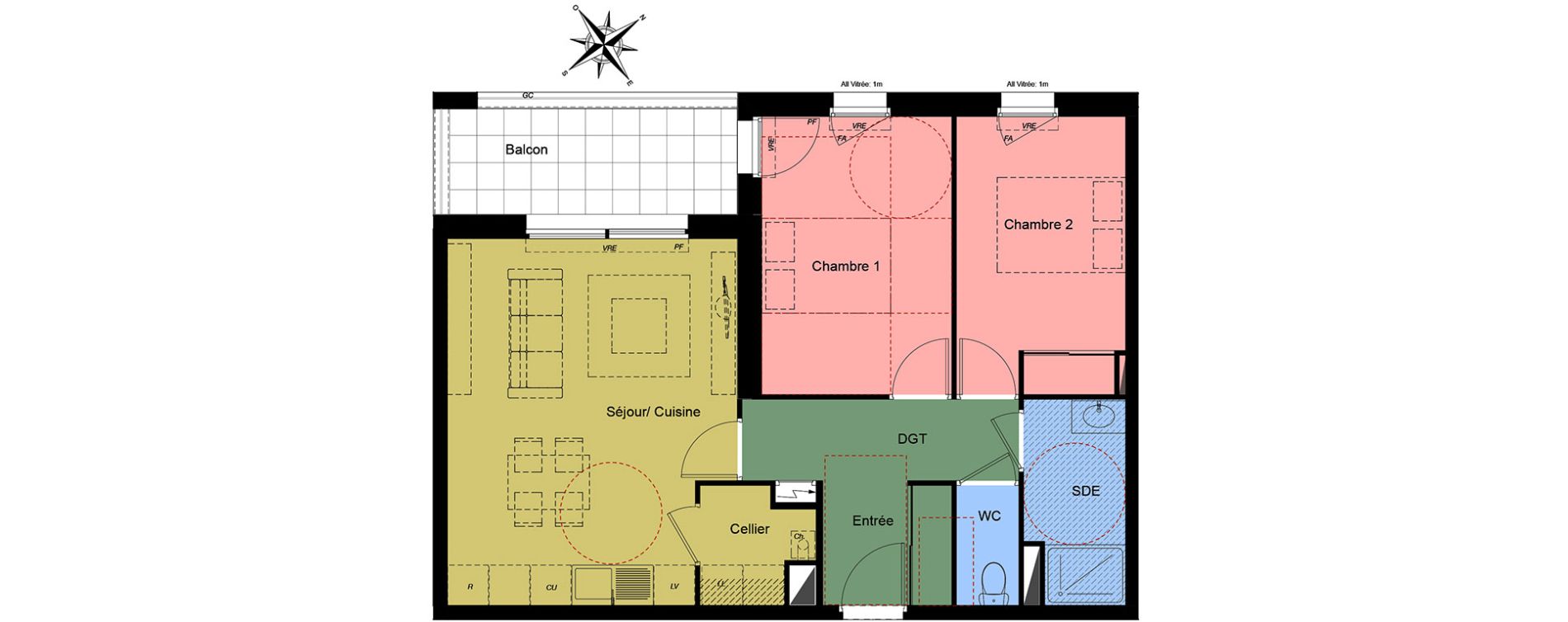 Appartement T3 de 60,18 m2 &agrave; Challans Centre