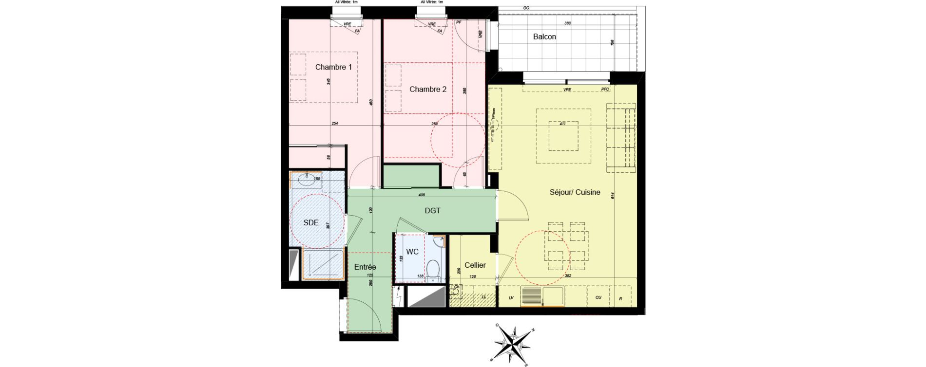Appartement T3 de 64,81 m2 à Challans Centre