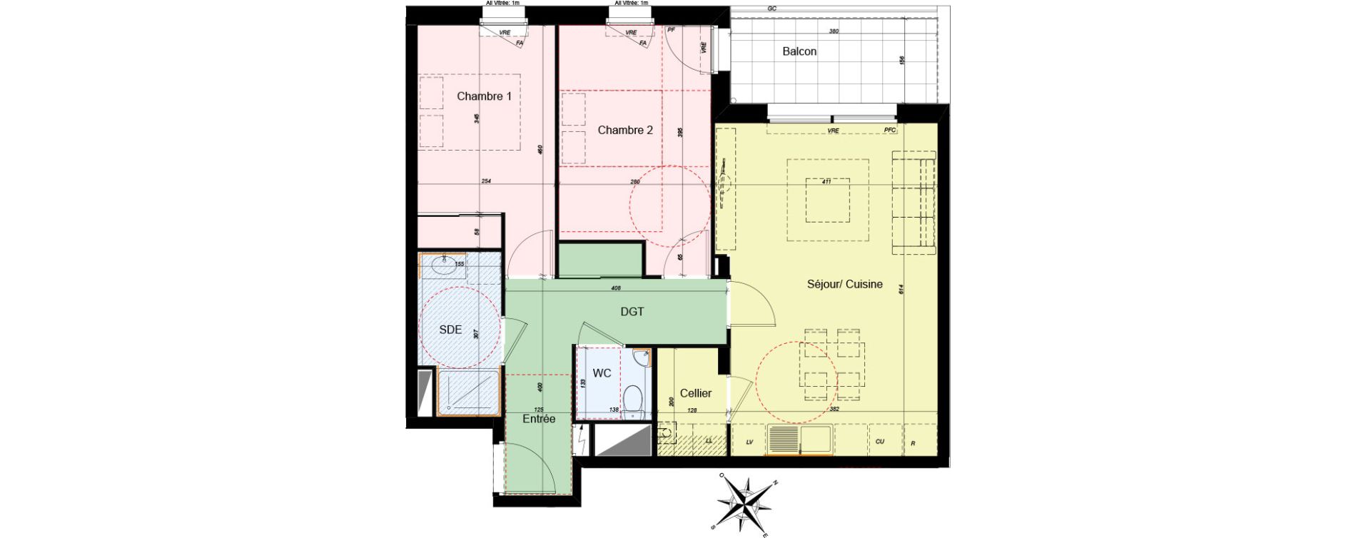 Appartement T3 de 64,81 m2 &agrave; Challans Centre
