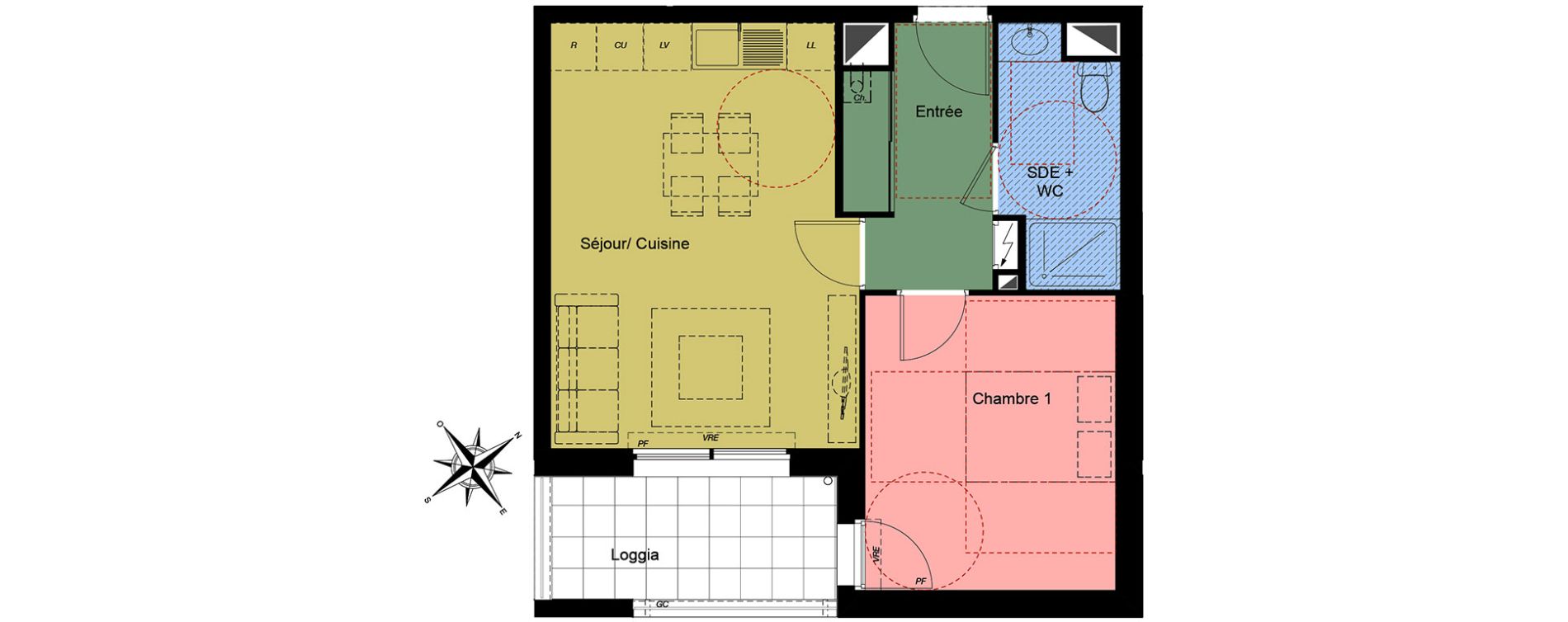 Appartement T2 de 42,61 m2 à Challans Centre