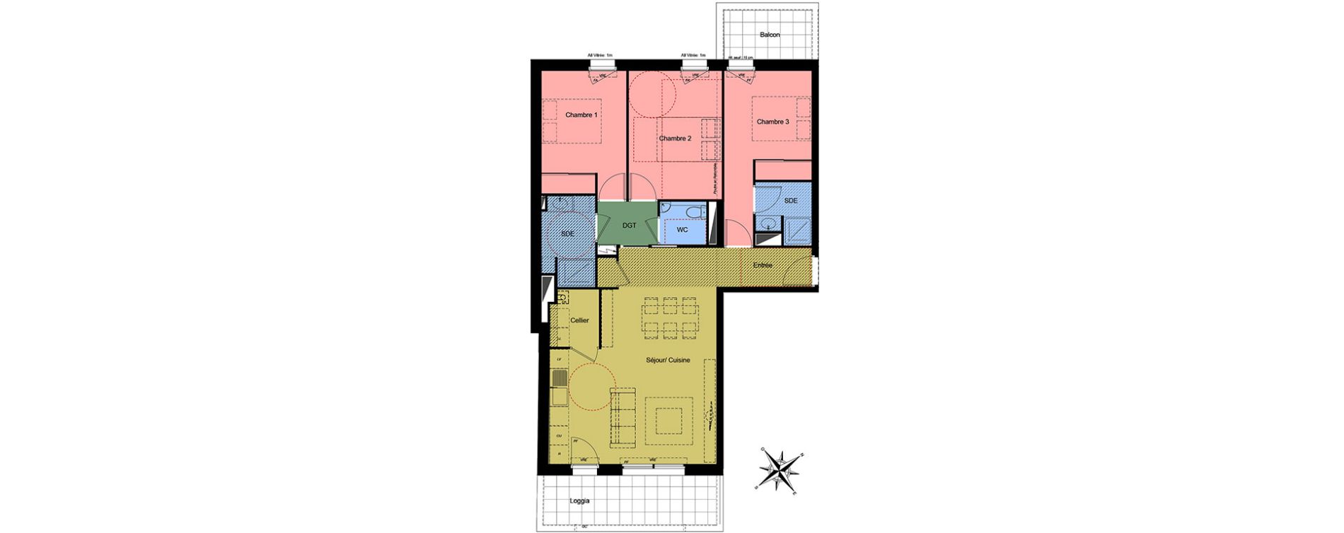 Appartement T4 de 89,92 m2 à Challans Centre