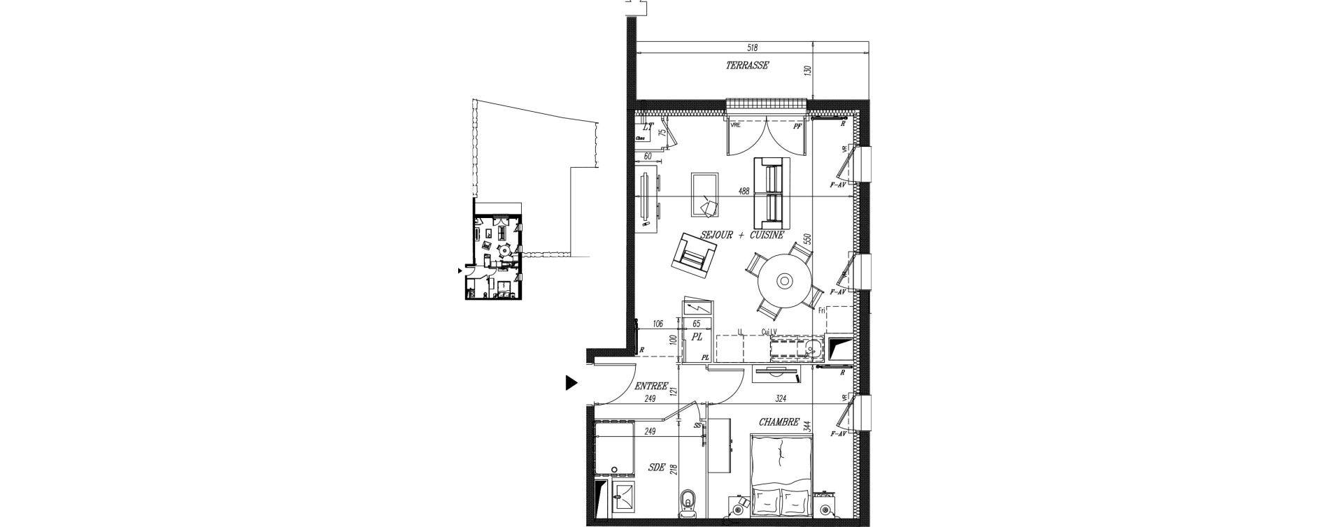 Appartement T2 de 45,44 m2 &agrave; Fontenay-Le-Comte Bouriot