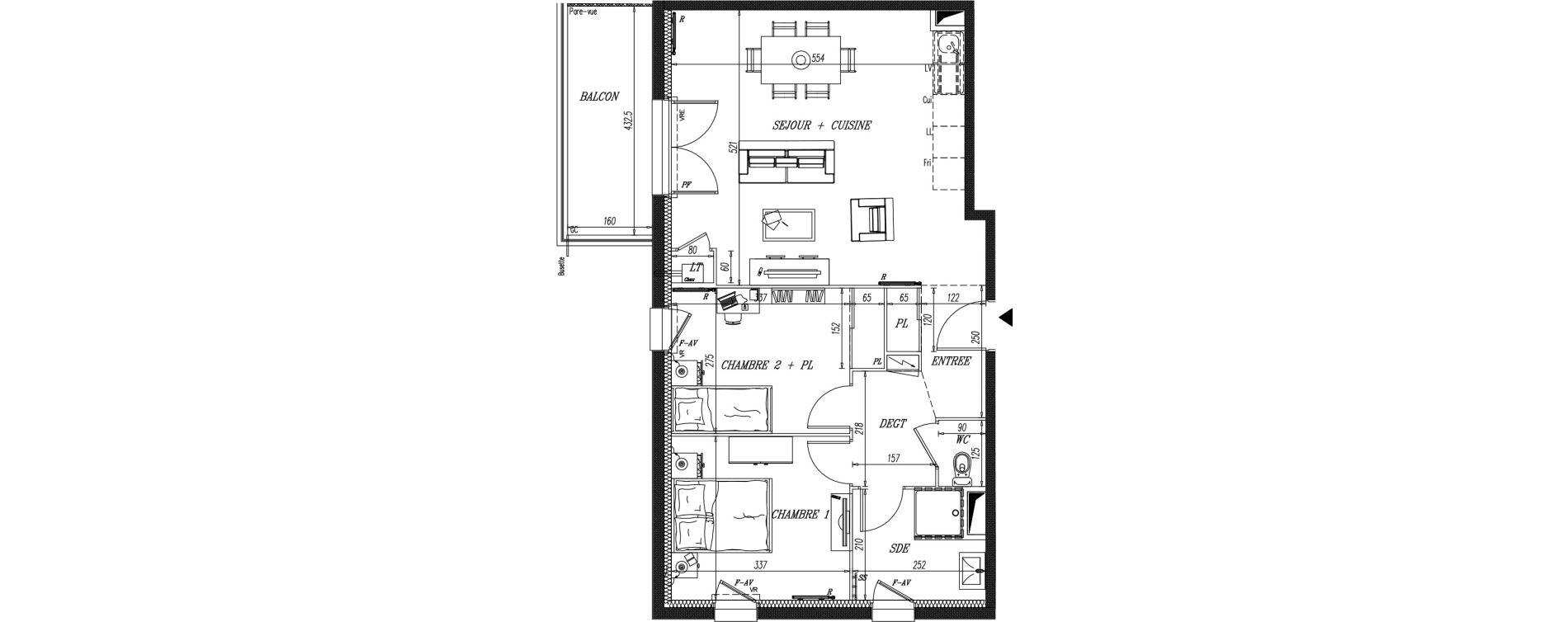 Appartement T3 de 62,65 m2 &agrave; Fontenay-Le-Comte Bouriot