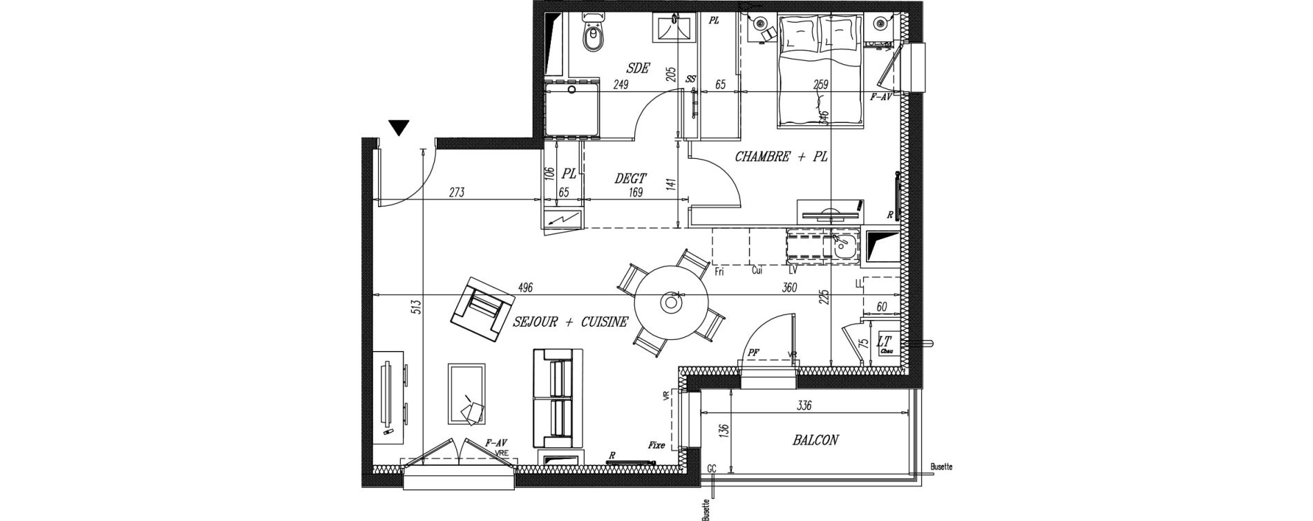 Appartement T2 de 49,03 m2 &agrave; Fontenay-Le-Comte Bouriot