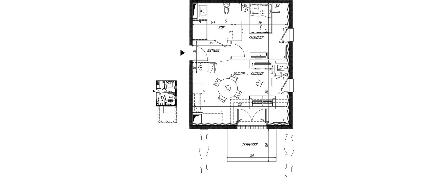 Appartement T2 de 40,59 m2 &agrave; Fontenay-Le-Comte Bouriot