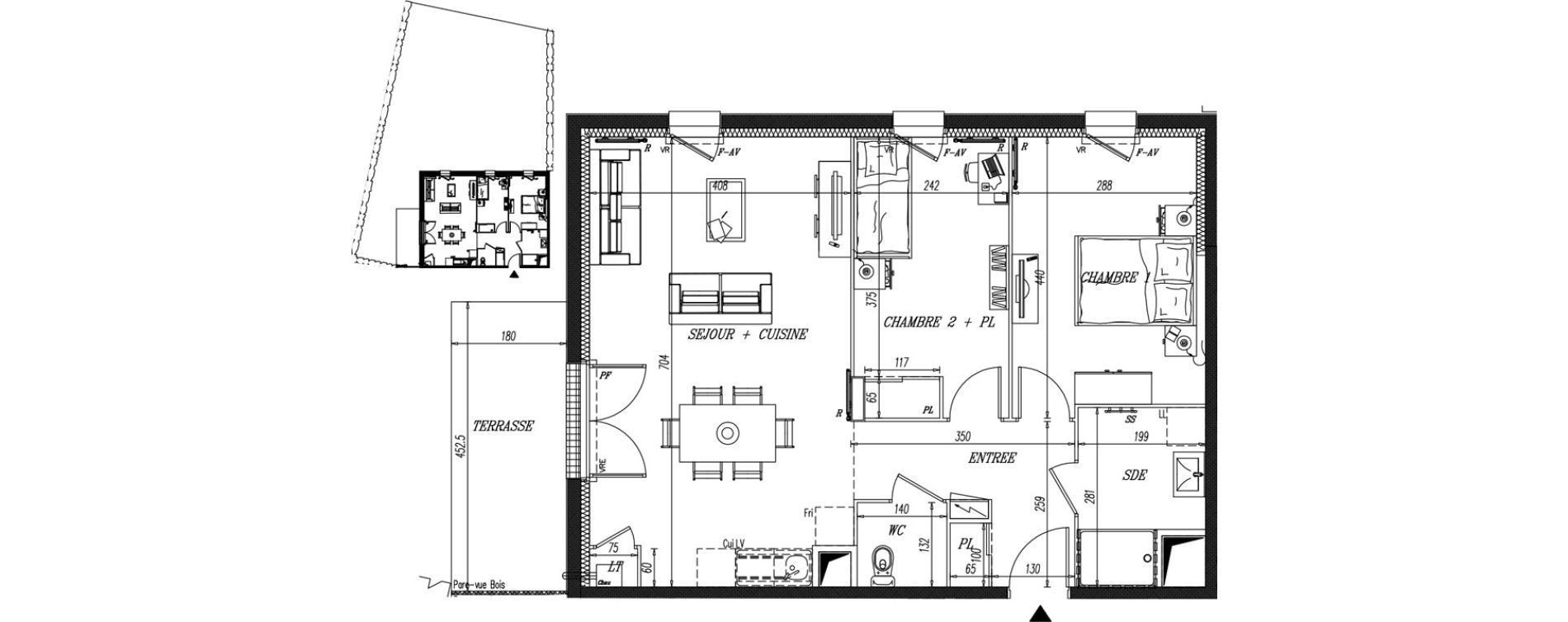 Appartement T3 de 64,82 m2 &agrave; Fontenay-Le-Comte Bouriot