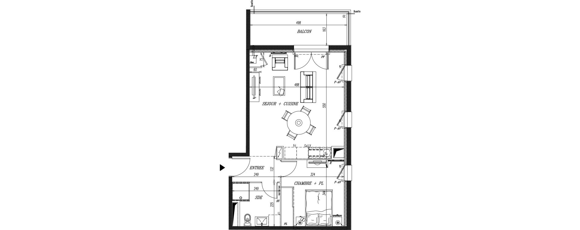 Appartement T2 de 45,32 m2 &agrave; Fontenay-Le-Comte Bouriot