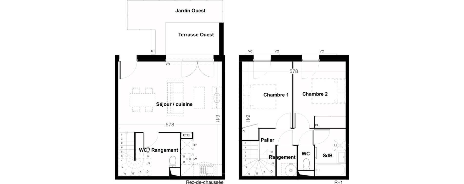 Duplex T3 de 66,21 m2 &agrave; Jard-Sur-Mer Centre