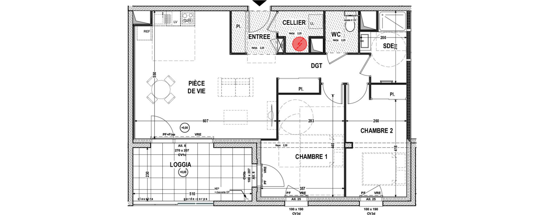 Appartement T3 de 75,70 m2 &agrave; La Roche-Sur-Yon Pentagone
