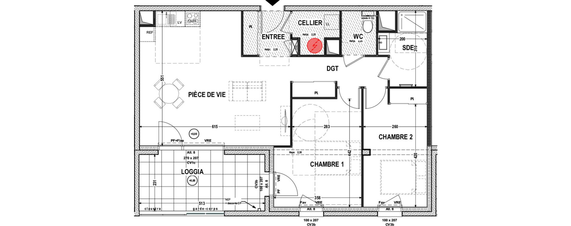 Appartement T3 de 76,27 m2 &agrave; La Roche-Sur-Yon Pentagone