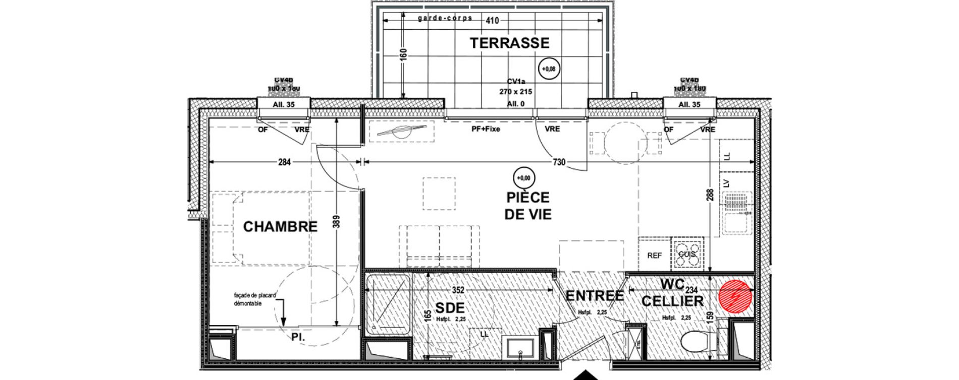 Appartement T2 de 43,73 m2 &agrave; La Roche-Sur-Yon Pentagone